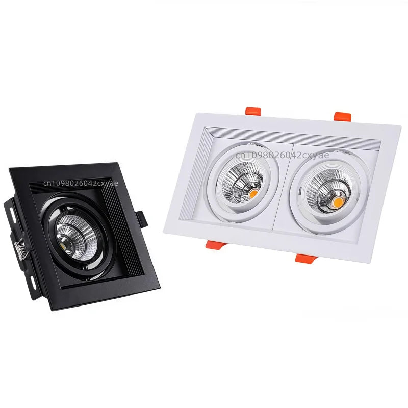 Dimmable LED downlights, COB spotlights, 10W, 20W, 30W, ceiling anti-glare, living room and kitchen indoor lighting