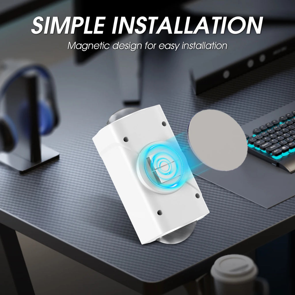 Smart Dual Sensor Night Light, 8 Lighting Modes RGB Ambient Lamp with Magnetic Installation for Home Decor Hallway Stairs