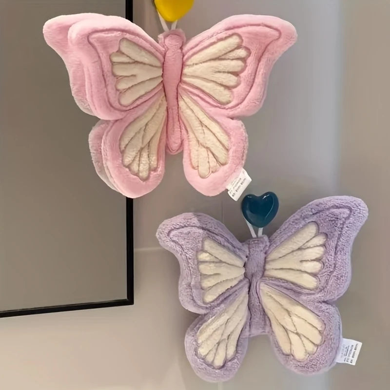 "Beauty" must be translated as "appearance value"   Original: Hanging Coral Fleece Butterfly High-Appearance Cartoon Thickened S