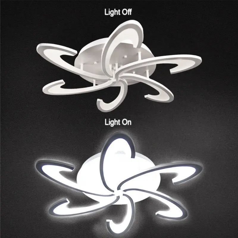 Modern Ceiling Lamp Indoor Acrylic Lustre For Bedroom Living Dining Room Kitchen Led Chandelier RC Dimmable Pendant Light Decor