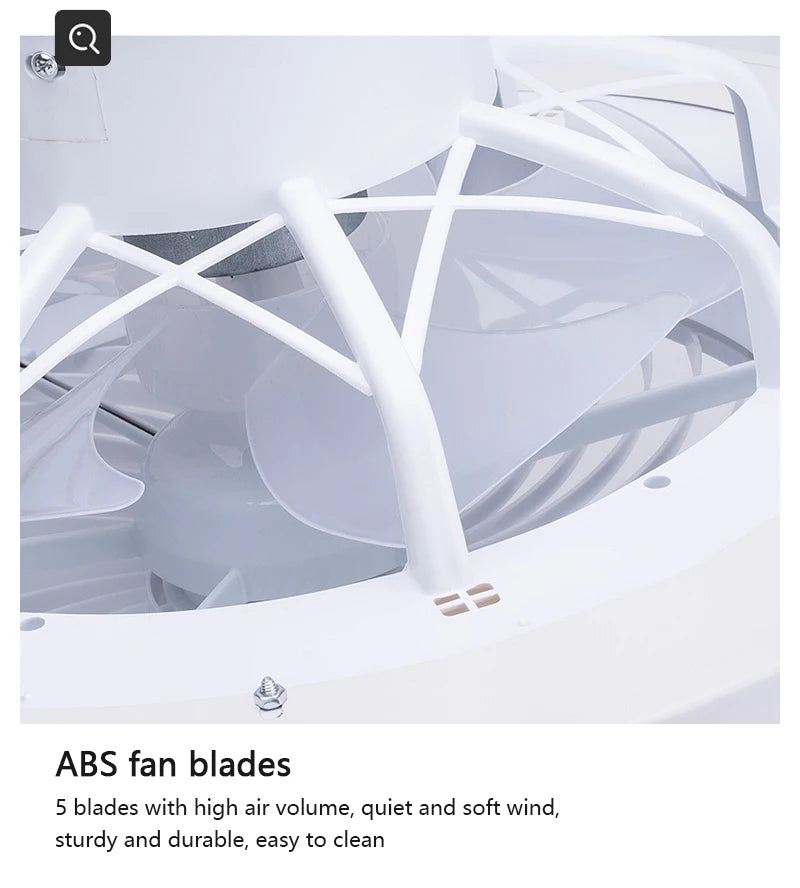 Smart LED Ceiling Fan with Light Wood Living Room Bedroom APP Remote Control 6 Speed Low Floor Electric Fan 52CM Fan Lighting
