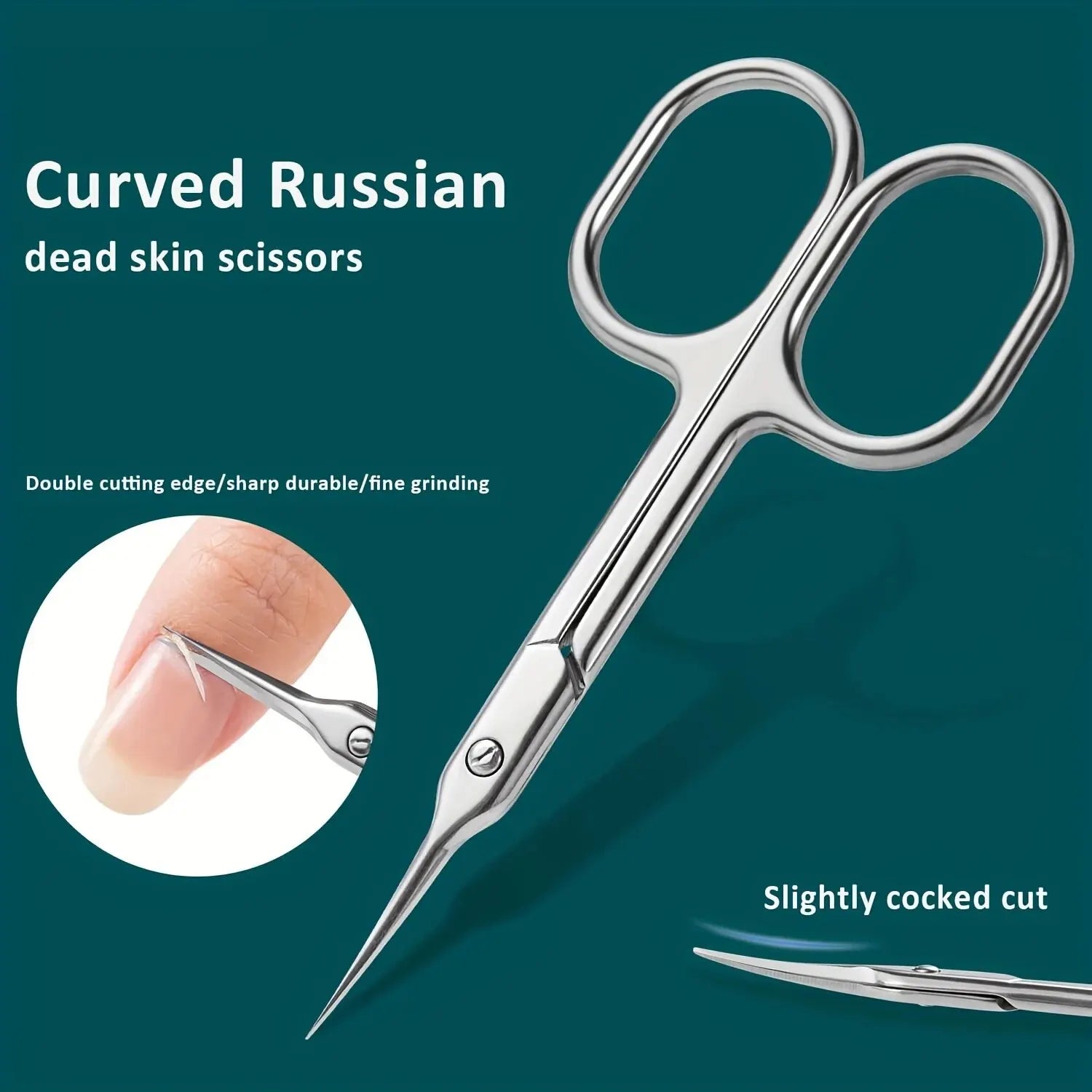 Dead Skin Remover Stainless Steel Curved Tip Thin Blade Cuticle Scissors Nail Clippers Trimmer Manicure Tools Eyebrow Tools