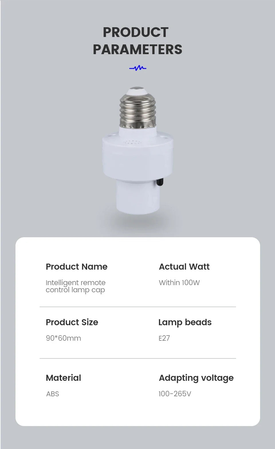2026 Smart LED Lampholder E27 AC85-265V with Infrared Remote, Timer, Color Changing, Universal Socket, Easy Install for Home Use