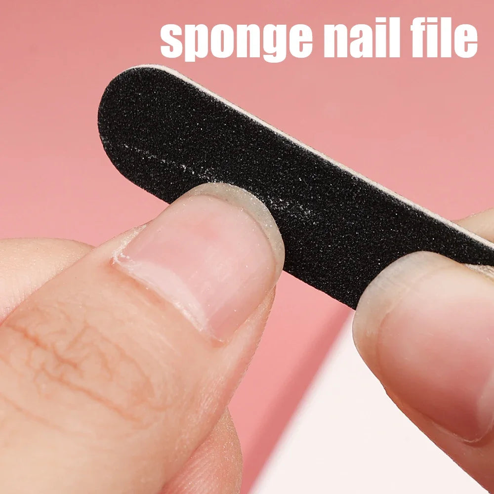 20/80/100pc Disposable Nail File Set Mini Nail Cleaning Care Kit Wood Sticks Nail Art Tools Portable Filer Accessorie Manicure