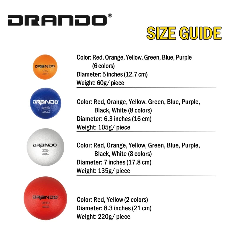 Dodgeball, 6.3 inch Skin Foam Dodgeball,  Low Bounce, Handball, Kickball, Playground Ball, Team ball Sports, Soft Skin