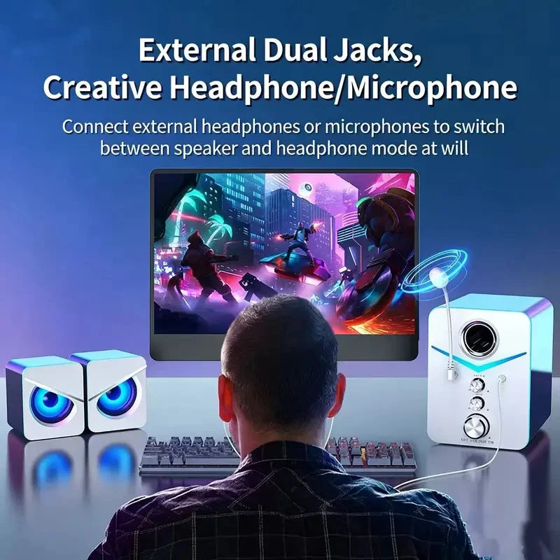 Bluetooth Speaker Home Theater Sound Bass System Mini Speakers Desktop Computer MP3 Player Audio for PC Phone Subwoofer Soundbar
