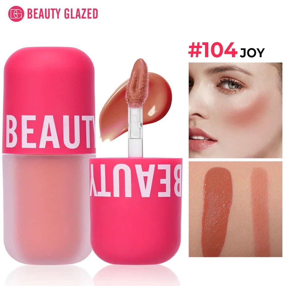 BEAUTY GLAZED 5 Colors Blush Serum Long Lasting Waterproof Natural Cheek Tint Blusher Matte Cream On Face Make Up Cosmetics