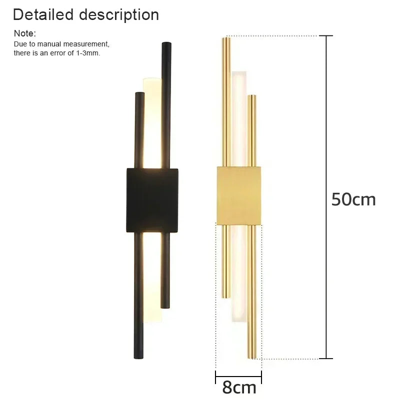 Led Wall Lamp Indoor Lighting Bathroom Wall Sconces Light Fixture Living Room Corridor Bedroom Decoration Nordic Wall Lights