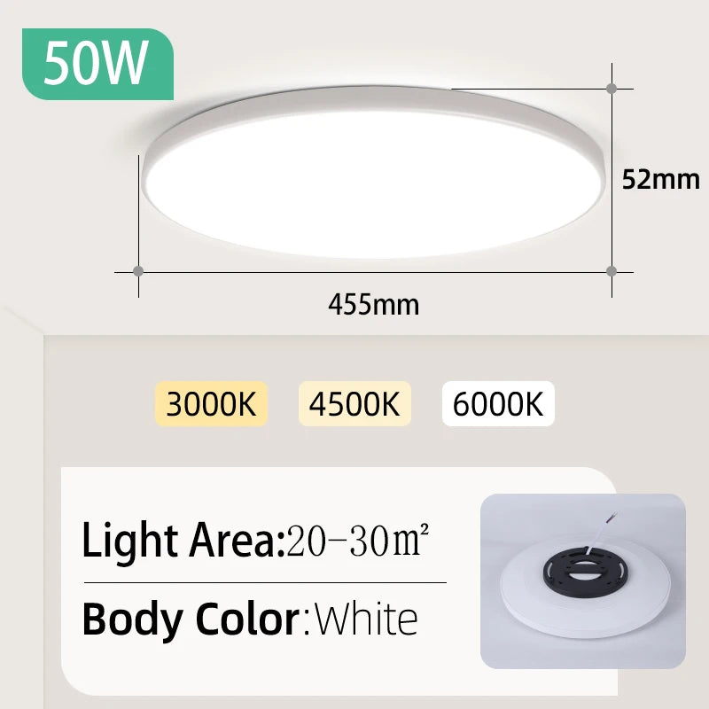Modern Ceiling Lamp 220V Dustproof Led  Ultra-thin Ceiling Chandelier for Indoor Living Room Bedroom Decorative Ceiling Light