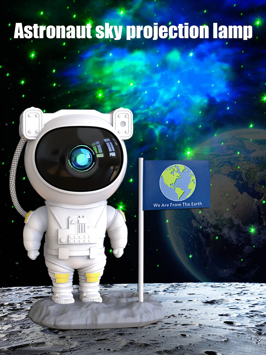 Bluetooth Speakers With Powerful Sound Astronaut Shape Galaxy Star Projector Light Christmas Birthday Gift for Men Women Friend