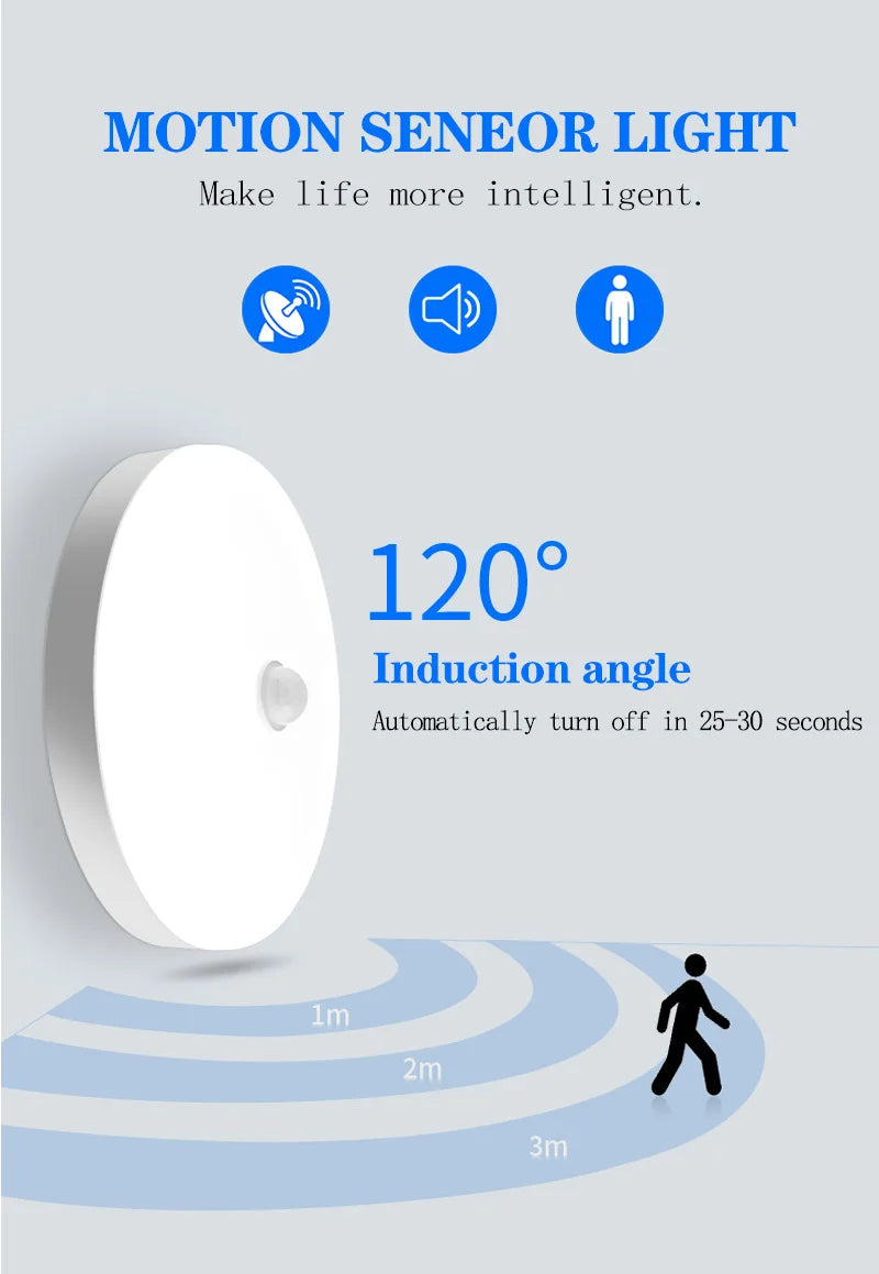 Motion Sensor Ceiling Light Modern Smart Sensor LED Lamp Human Infrared Sensing Lamp Indoor for Garage Corridor Lighting Fixture