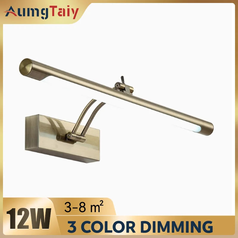 Mirror Wall Lamps Bathroom Modern Wall Lights Toilet Wall Mounted Lighting Fixtures Sconces Indoor Bedroom 12W 40 CM