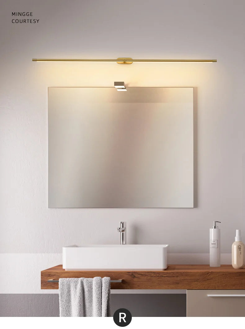 Modern Led Mirror lights lamp for mirror bathroom wall lamp sconce Length680/980mm White/Black/Gold Color Finished