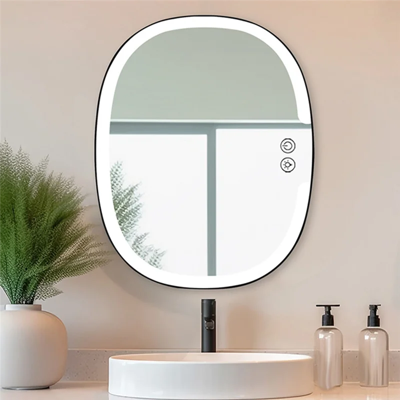 B84B-Shower Mirror Forshaving Shower Shaving Mirror Wall Mounted Bathroom Mirror Withlights