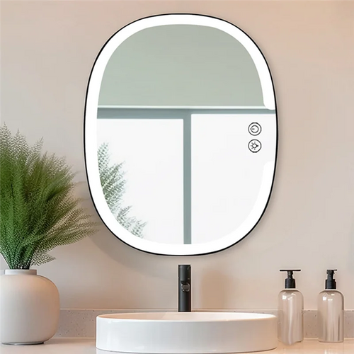 B84B-Shower Mirror Forshaving Shower Shaving Mirror Wall Mounted Bathroom Mirror Withlights