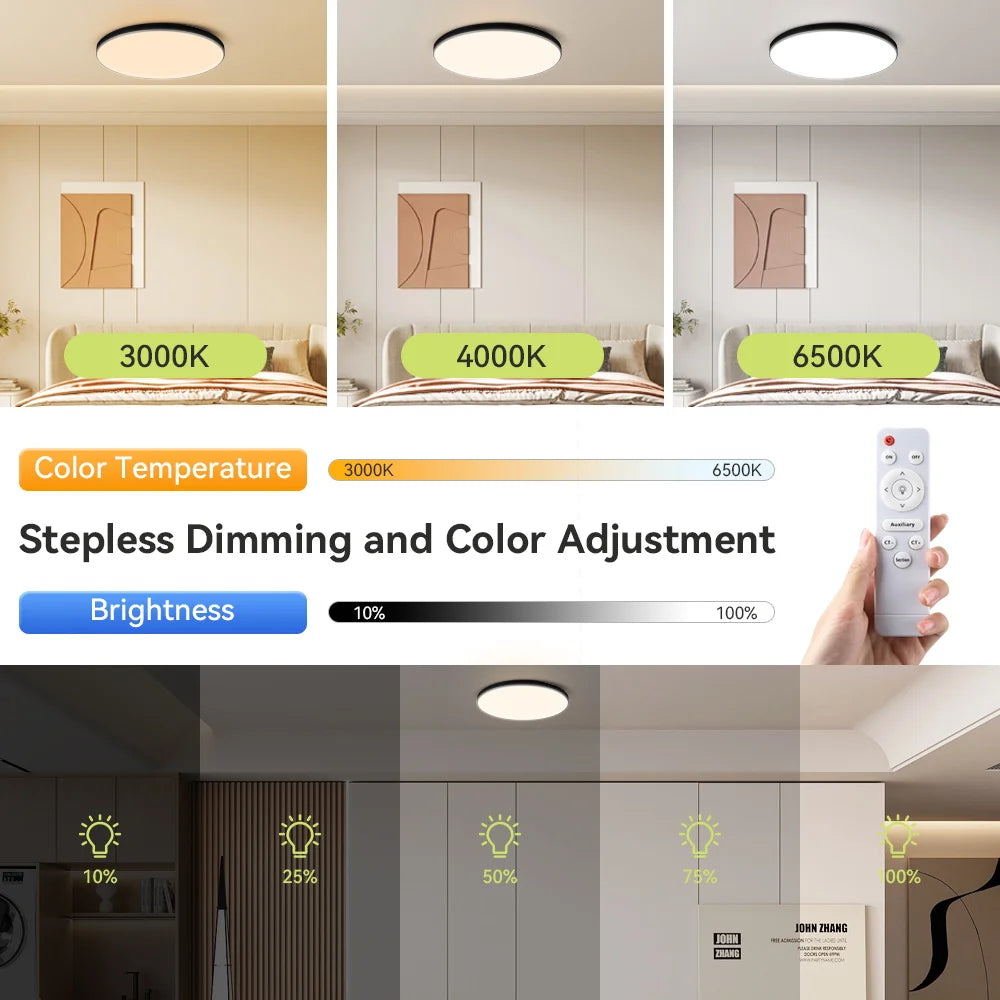 Smart Led Ceiling Light 30W 40W 50W Dimmable Modern Led Ceiling Lamps with Remote Control Led Lights for Room Living Room