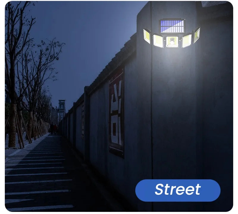 Solar Motion Sensor Lights Outdoor IP65 Waterproof Outdoor Wall Lamp Adjustable Wide Angle Solar GardenSecurity Lighting