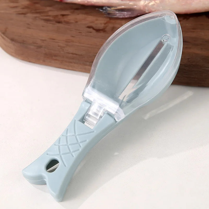 Fish Skin Brush Fast Remove Fish Scale Scraper Planer Tool Fish Scaler Fishing Knife Cleaning Tools Kitchen Cooking Accessorie