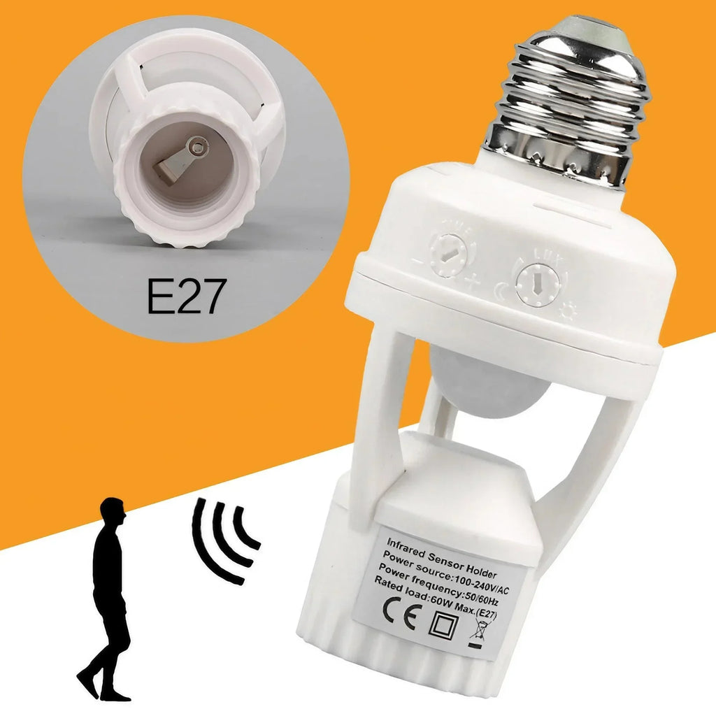 Smart E27 LED Bulb Infrared Motion Sensor Energy Efficient Adjustable Sensitivity for Home Lighting