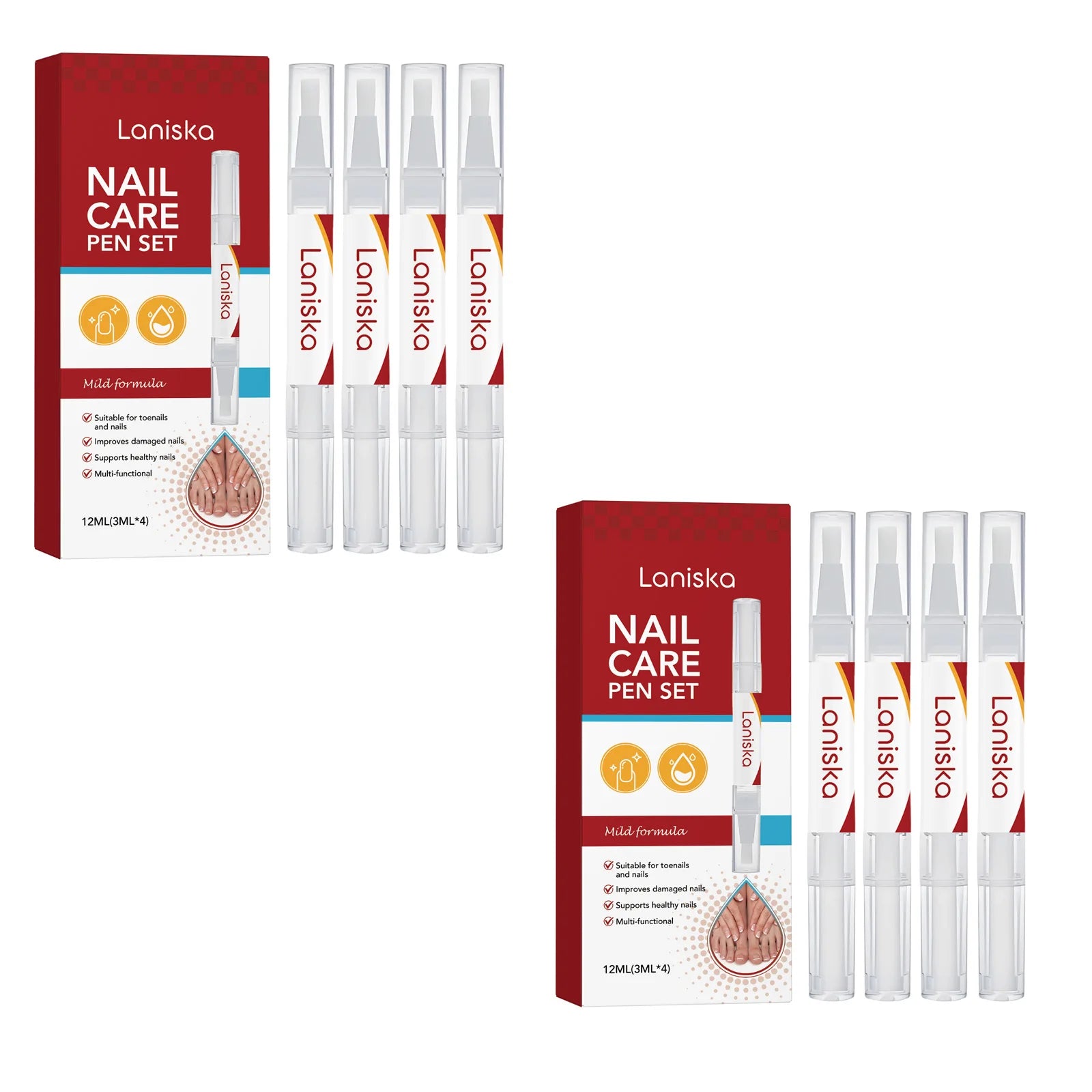 Nail Repair Pen Set Treatment Damaged Reduce Cracking Improve Dry Cuticle Remove Dead Skin Nourishing Portable Nail Care Product