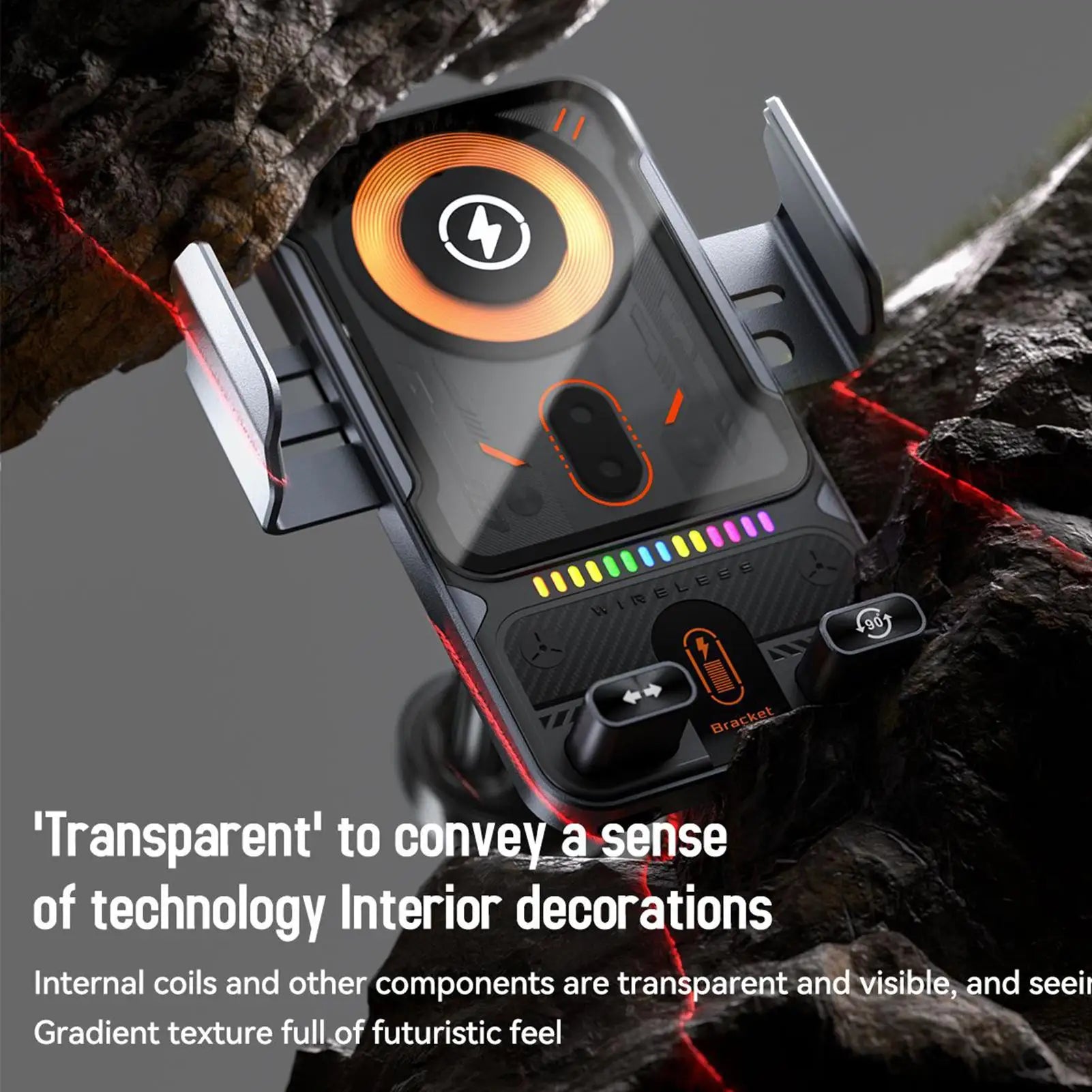 Wireless Phone Charger for Car 15W Fast Charging Air Vent Cradles Auto Clamping Phone Holders for Music Control Video Streaming