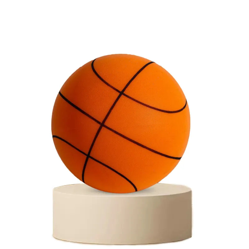 Silent basketball high-density children's indoor training racket ball portable 18cm/22cm sponge elastic small leather ball toy