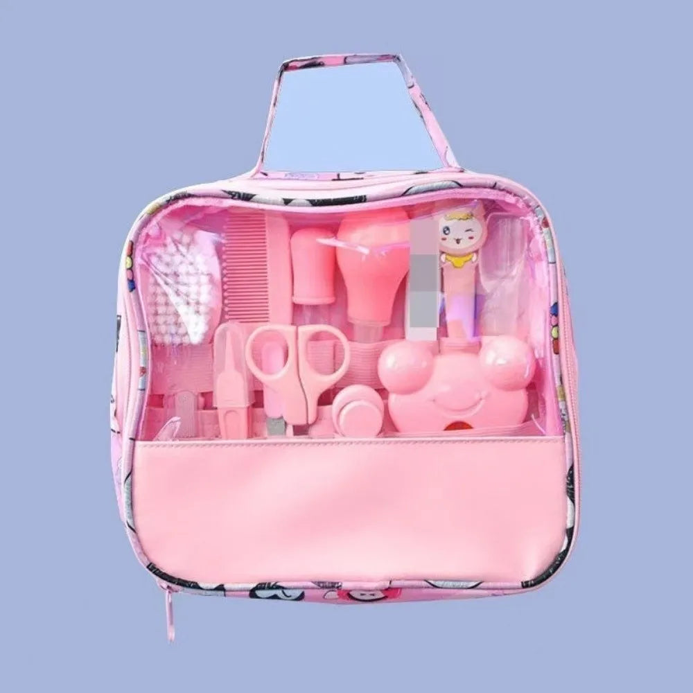 13Pcs/Set Multi-functional Baby Care Kit Nasal Aspirator Nail Clipper Newborn Care Essentials Comb Hair Wash Brush