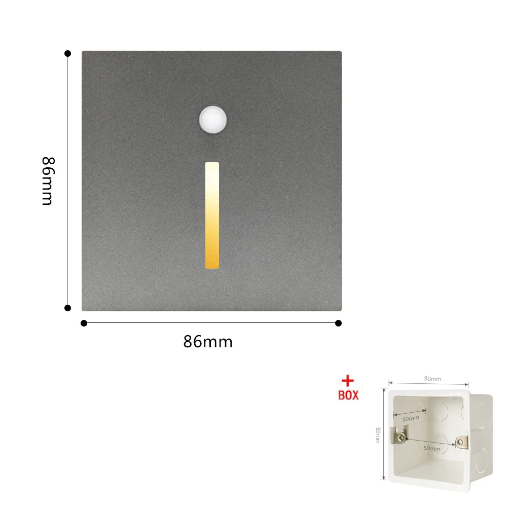 Smart Wall Lamp Pir Motion Sensor footlight Stair Wall Light Led Night light Indoor Lighting for Room Decor Hall Kitchen Bedroom