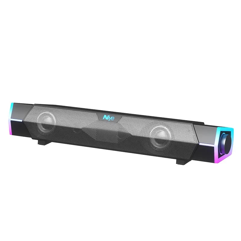Bluetooth Bar Speaker for Home Audio and Video Wired Wireless 4D Surround Sound Subwoofer RGB Speaker for TV PC