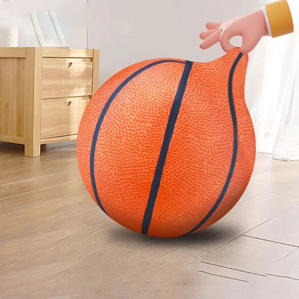 New Cloth Cover Silent Basketball Foam Easy to Grip Bouncing Basketball High-Density Low Noise Training Ball Indoor Activities