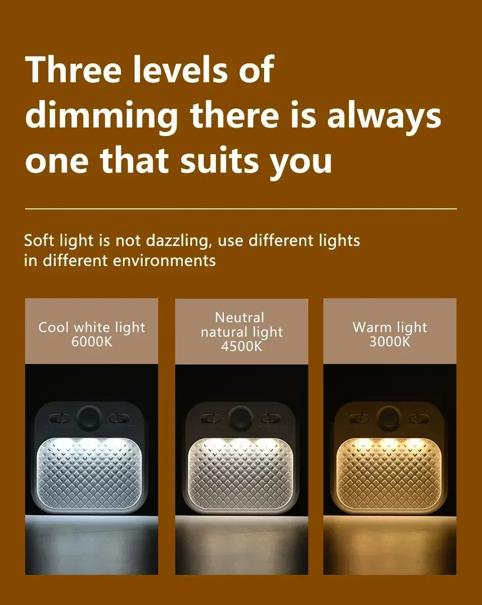 1-4 Pack Motion Sensor LED Night Light Rechargeable Stick-on Magnet Night Lamp for Bedroom Stairs Cabinet Hallway Kitchen Lights