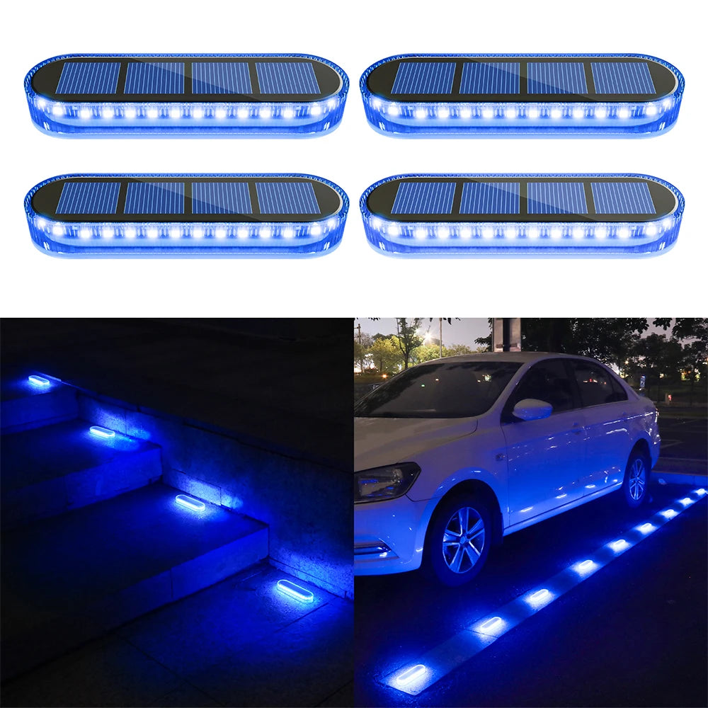 Outdoor Solar Deck Light Waterproof IP68 Stair Lamp with 30 LEDs for Railing Fence Yard Exterior Decorative Lighting