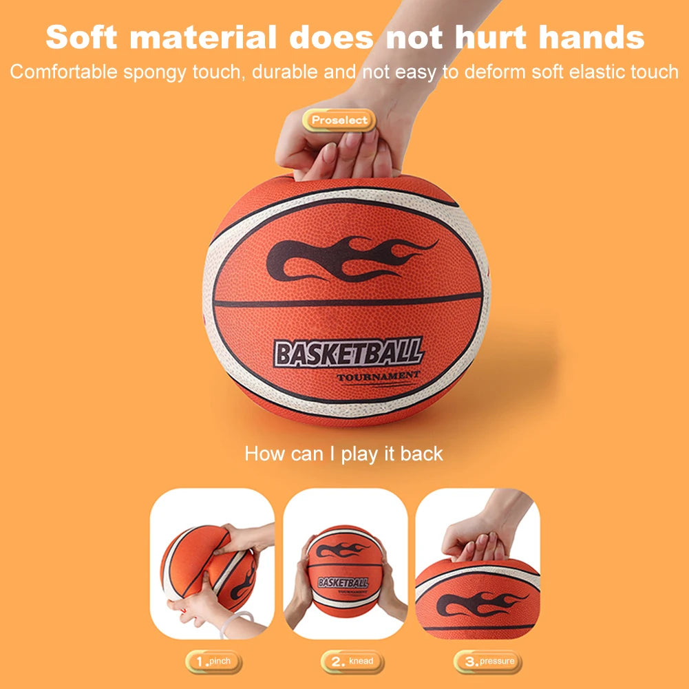 Silent Basketball 18cm 21cm and 24cm High Resilience Air Bounce No Noise Indoor Sports Equipment