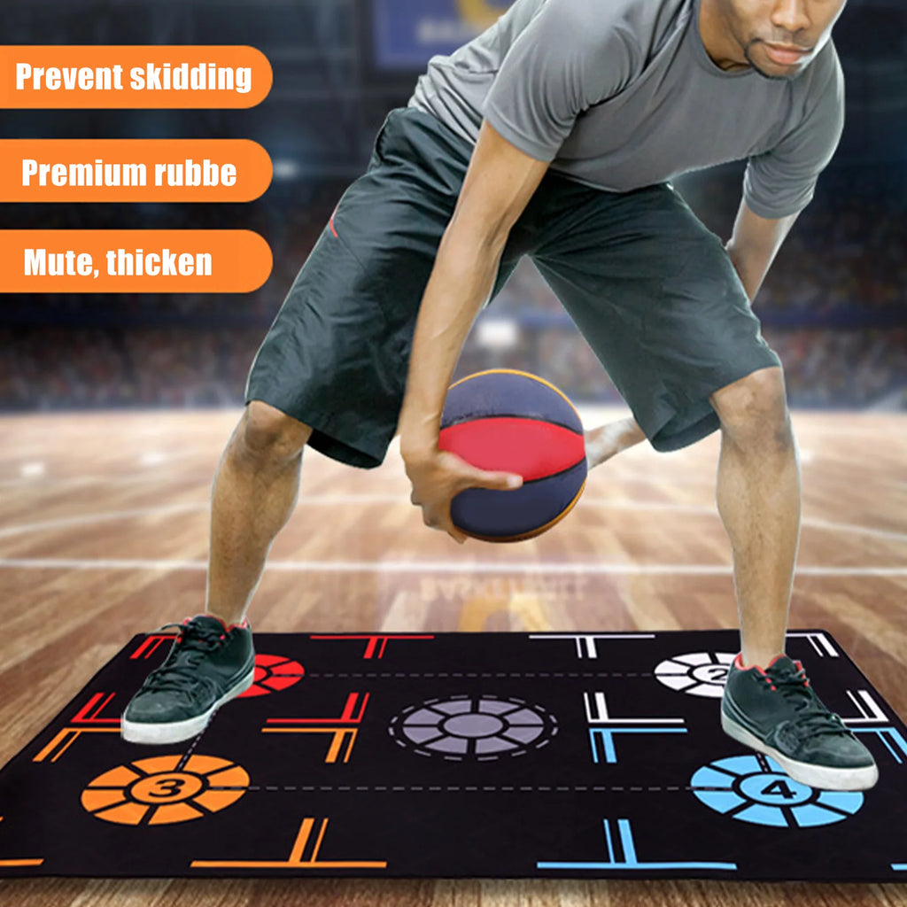 Indoor Sound Insulation Basketball Footstep Mat 2mm Basketball Training Mat Mute Rubber Basketball Training System for Kids