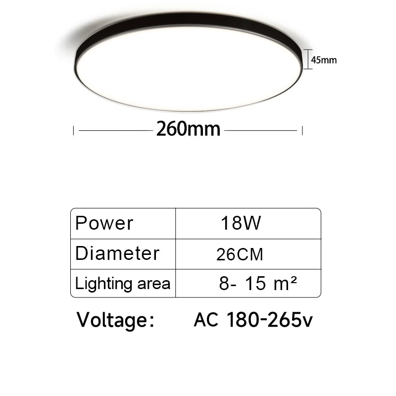 LED Ceiling Lamps Chandelier Panel Lamp IP44 Waterproof Bathroom Ceiling Lights Indoor Lighting for Bedroom Living Room Luminair