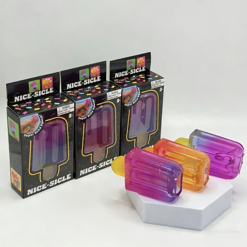 Needoh Nice Cream Cone Colorful Ice Cream Shaped Sensory Stress Reliever Fidget Tool for Anxiety & Focus for Adults & Kids##