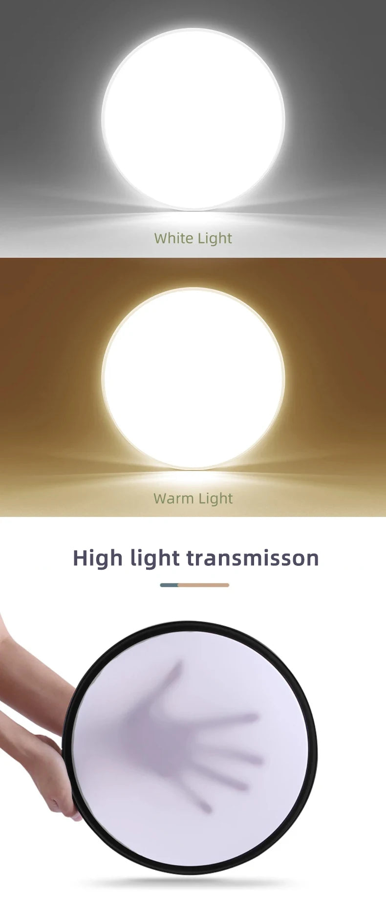 LED Ceiling Lights for bathroom IP44 Waterproof Indoor Kitchen Light AC165-265V 18W/30W/40W Bedroom Ceiling Lamp For Home Panel