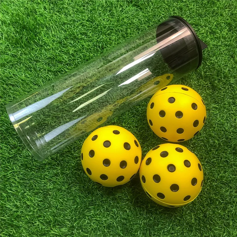 Y67A-Silent Pickleball Balls Quiet Foam Practice Balls With Exact Real Ball Bounce Soft PU Material For Indoor/Outdoor