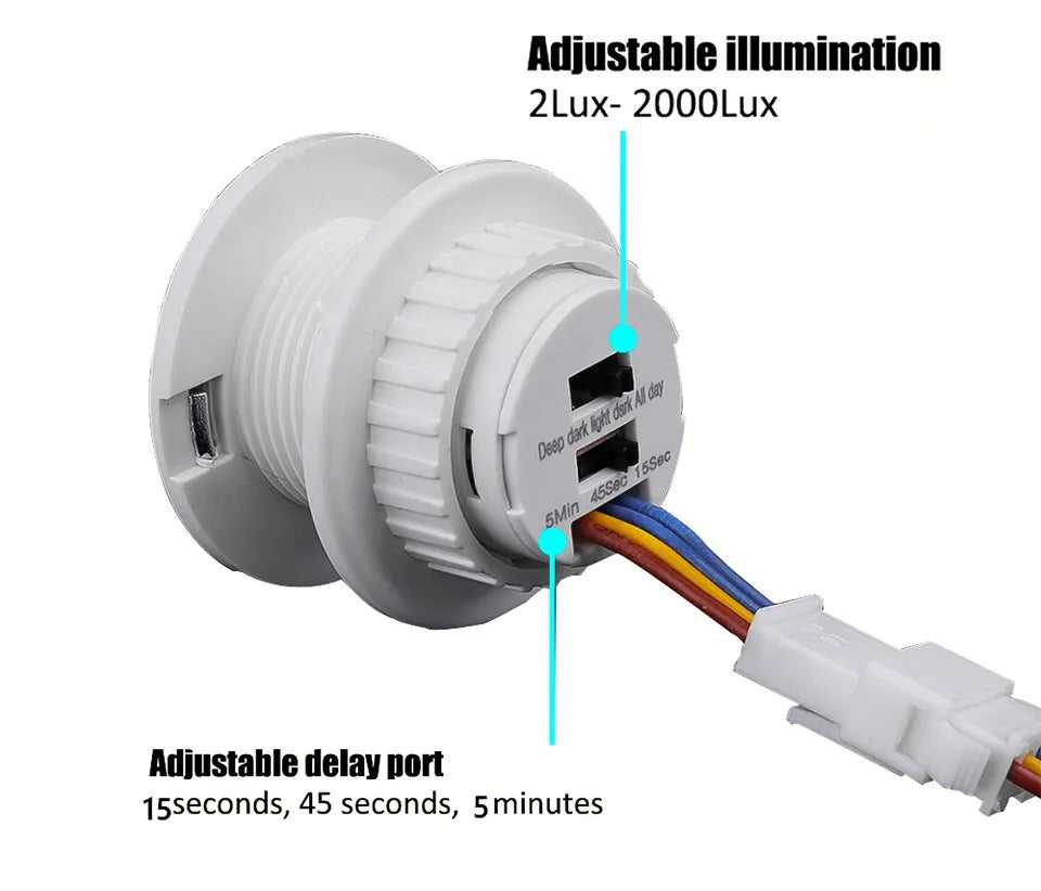 Motion Sensor Light Switch 220V 110V Pir Presence Sensor for Lighting Time Delay Adjust Movement Detector Lamp Automatic Switch