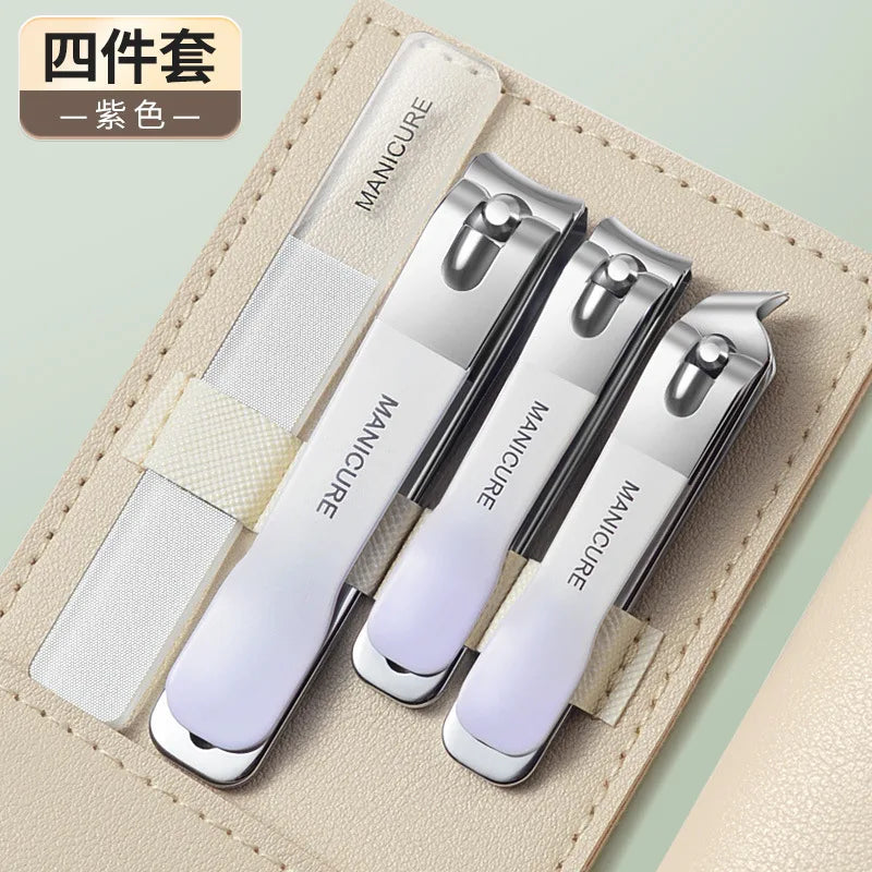 Portable Nail Clippers & Manicure Pedicure Set - Complete Nail Care Kit with Clippers, File, Cuticle Remover & Tools