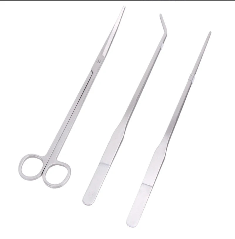 Aquarium Scissor Tools Fish Tank Tweezer Plants Wave Scissors Grass Stainless Cleaning Tools Storage Holder Aquarium Accessories