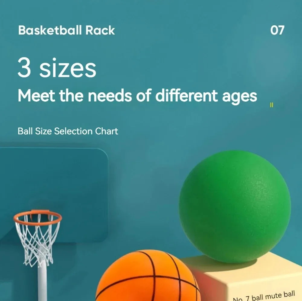 PU Foam Basketball Kids Indoor Silent Basketball Bouncing Mute No Noise Ball Bounce Squeezable Mute Bouncing Sports Basketball