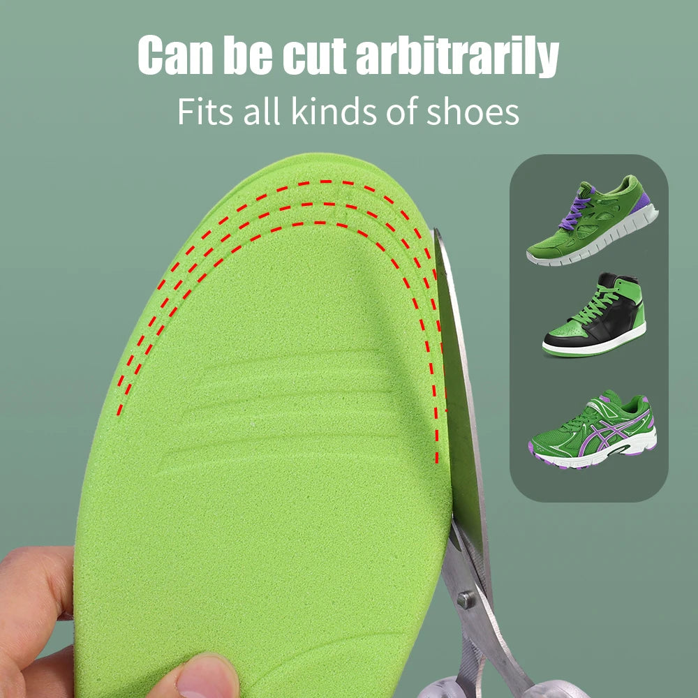 12/2pcs Soft Memory Foam Orthopedic Insoles Deodorizing Insole for Shoes Sports Absorbs Sweat Antibacterial Shoe Accessories