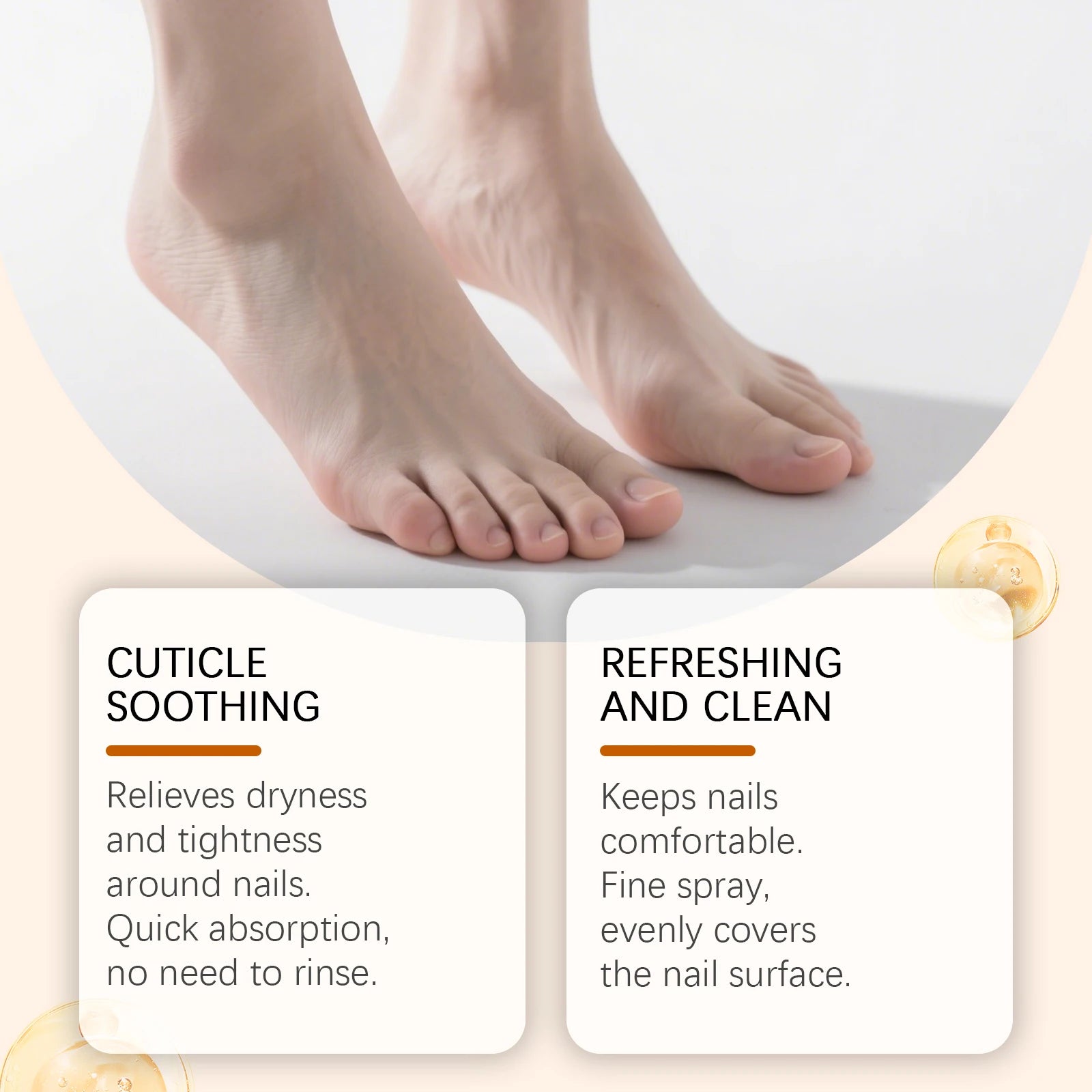 Nail Nourishing Spray Gentle Care for Hands and Feet, Strengthens Nails, Moisturizes, and Softens Cuticles
