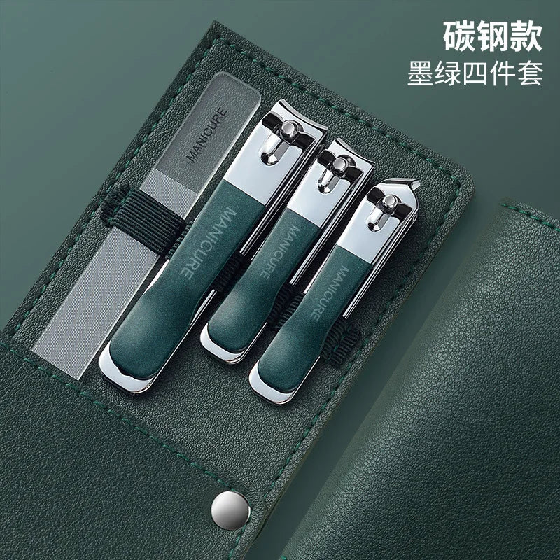 Portable Nail Clippers & Manicure Pedicure Set - Complete Nail Care Kit with Clippers, File, Cuticle Remover & Tools