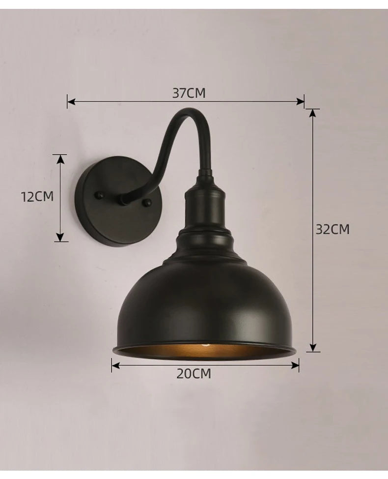 Loft Retro Industrial Indoor Wall Lamp Minimalist garden light Iron Lamp Restaurant Corridor Balcony Wall Light