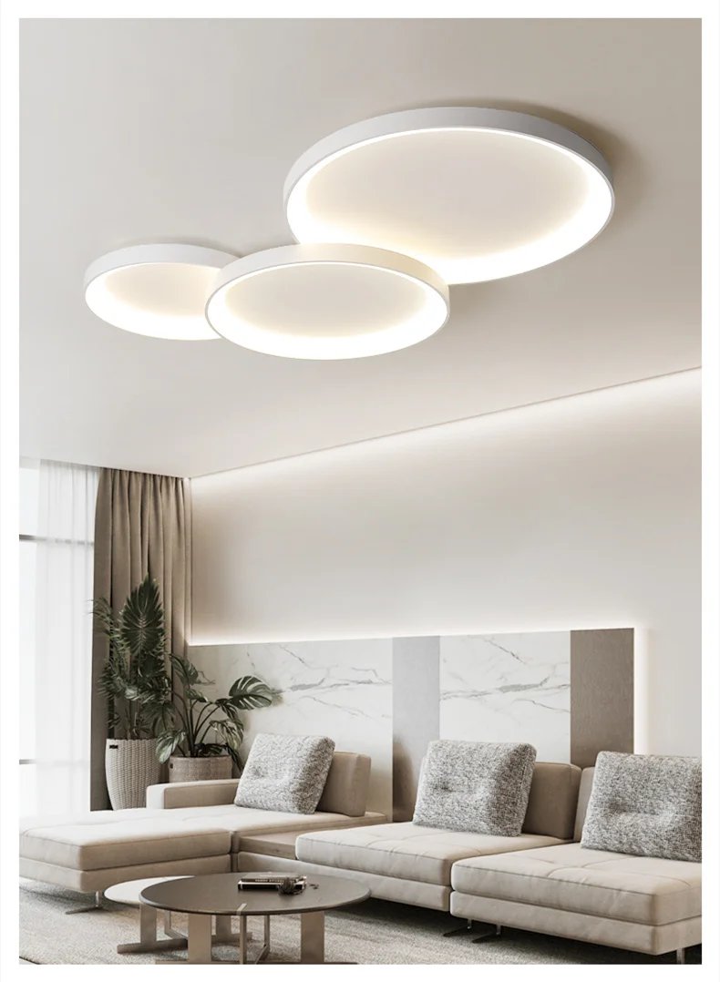 Modern Round Smart Led Ceiling Lamp Lighting Living Room Bedroom Dimmable Simple Ceiling Lights Home Decor Lighting Lamp Fixture