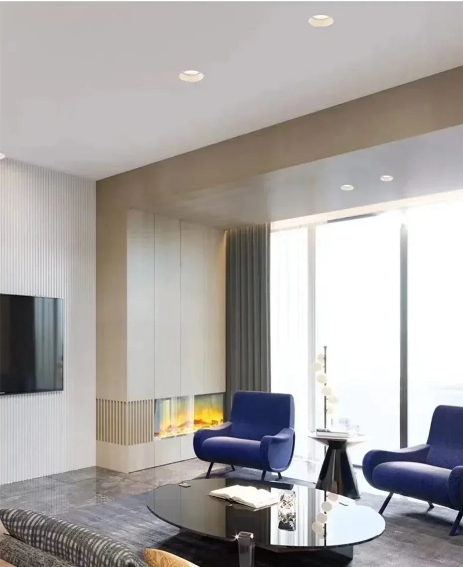 LED Downlight 15W 12W 7W 85-220V 60 Degrees Angle Anti-Glare Indoor Living Room Nordic Ceiling Recessed Spot Lights