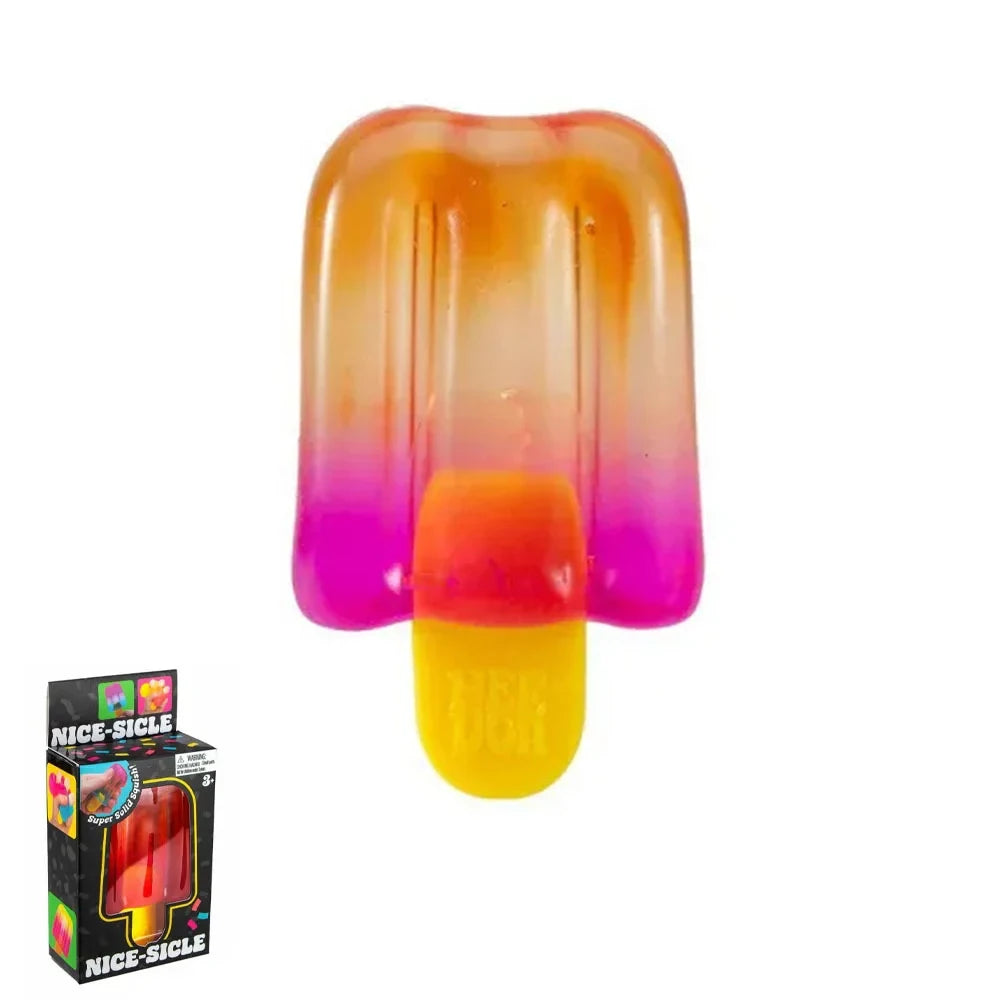 Needoh Nice Cream Cone Colorful Ice Cream Shaped Sensory Stress Reliever Fidget Tool for Anxiety & Focus for Adults & Kids##