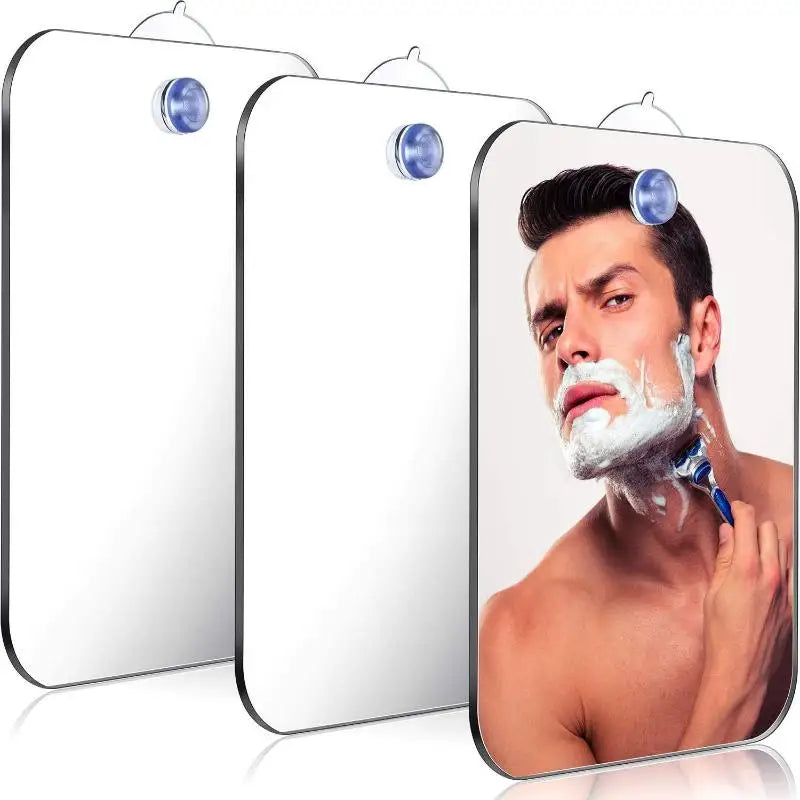 ♥Shaving Mirror for Bathroom - Portable Rectangular Mirror with Hanging Hole, Acrylic Anti Fog Mirror for Shaving & Grooming